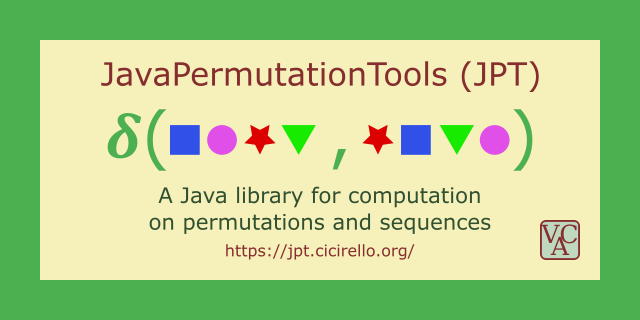 JavaPermutationTools - A Java library for computation on permutations and sequences
